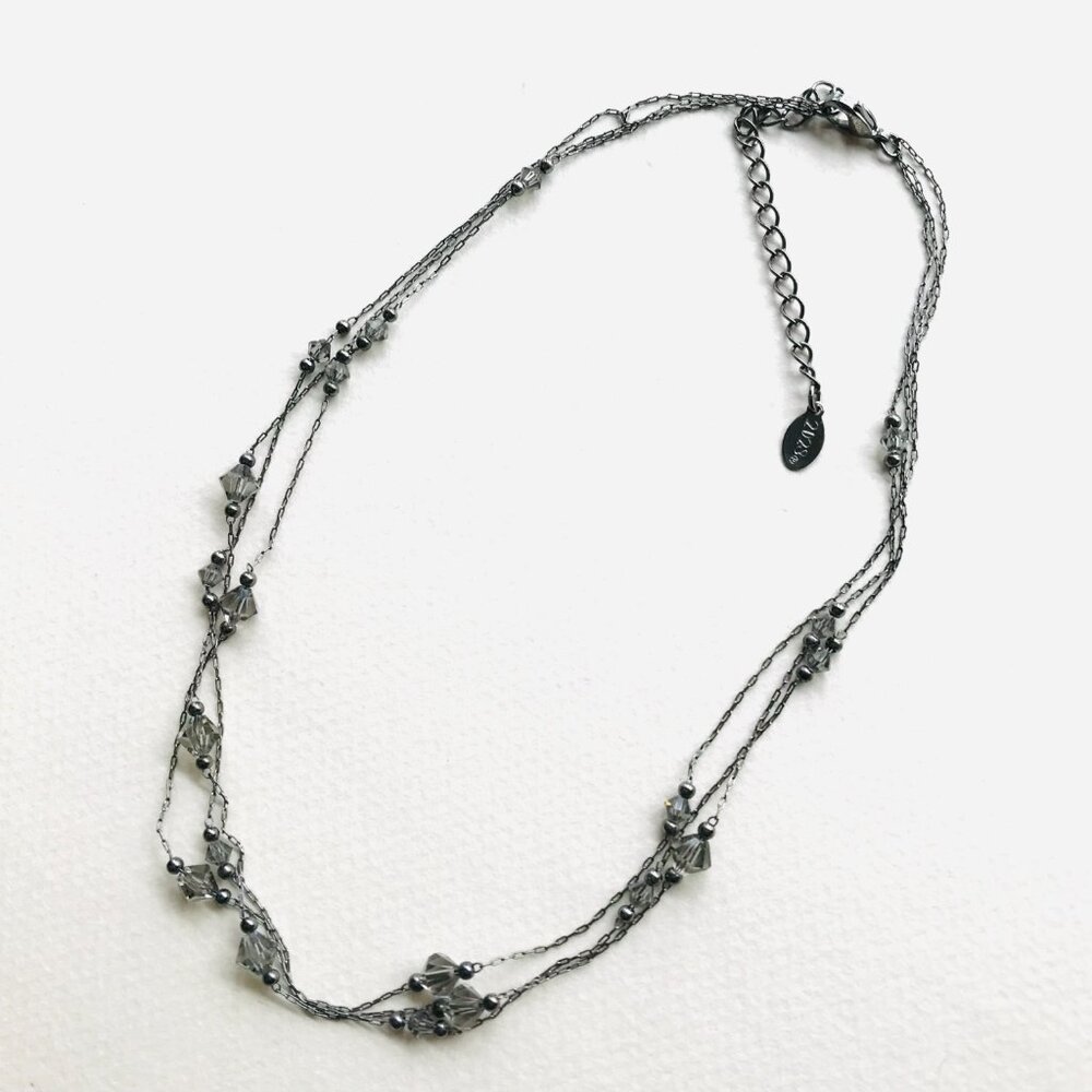 Vintage 2028 Silver Tone Layered Chain Necklace